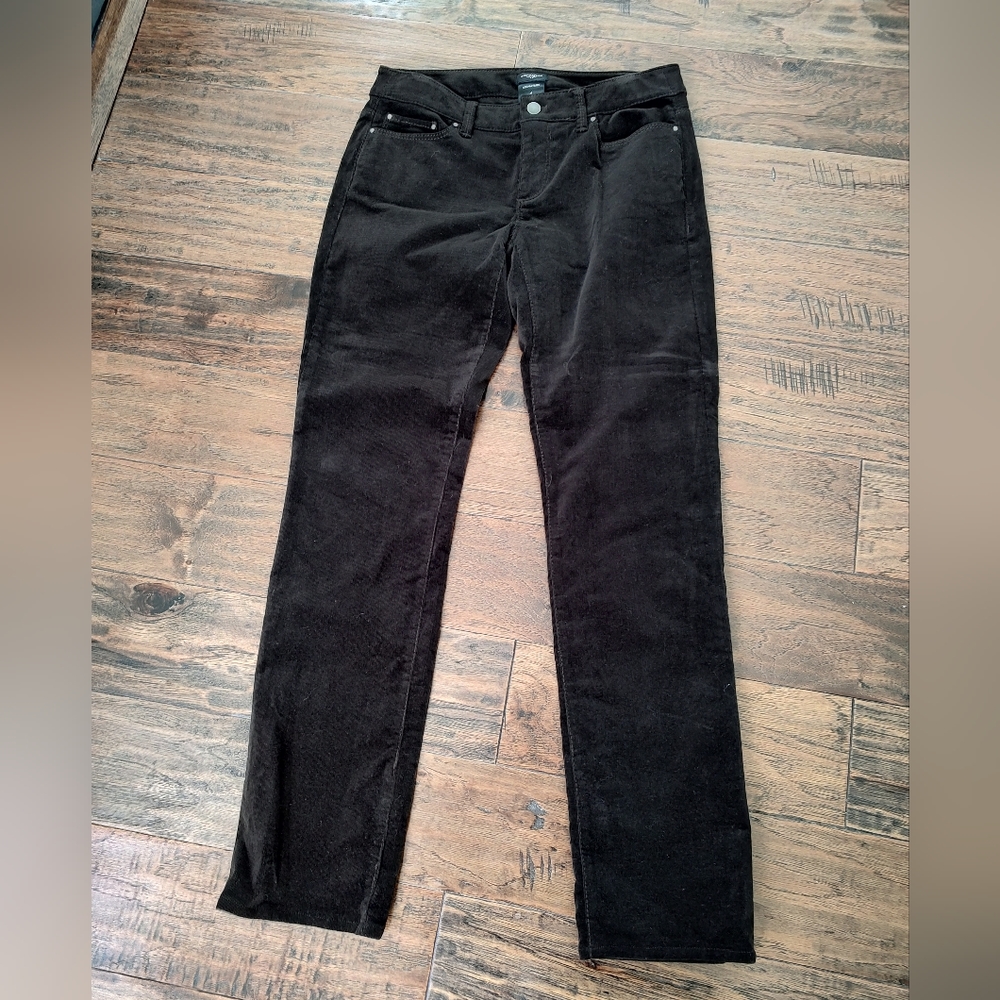Ann Taylor Signature size 4 dark brown corduroy pants - Picture 3 of 6